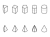 数学用の立体図形の見取り図セット・ベクター