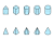 数学用の立体図形の見取り図セット・ベクター
