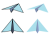 紙飛行機（かみひこうき）のベクターアイコンセット
