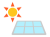 太陽光パネルのシンプルなアイコン