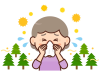 花粉症の高齢女性
