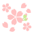 はなびら舞う桜素材　透過png