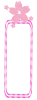 桜のワンポイントの縦型フレーム【透過PNG】
