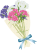 スターチスの花束（透過PNG）ZIPにEPS