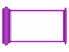 巻物のシンプルなフレーム枠・紫【透過PNG】