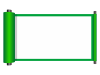 巻物のシンプルなフレーム枠・緑【透過PNG】