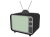 古いブラウン管テレビのシンプルな絵・透過PNG