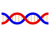 二重らせん（遺伝子）のシンプルなアイコン素材・透過PNG