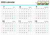 オカリナカレンダー半年分　2023年7月から12月分