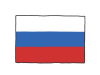 手描き国旗シリーズ　ロシア