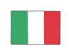 手描き国旗シリーズ　イタリア