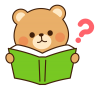 本を読みながら疑問をもつクマ