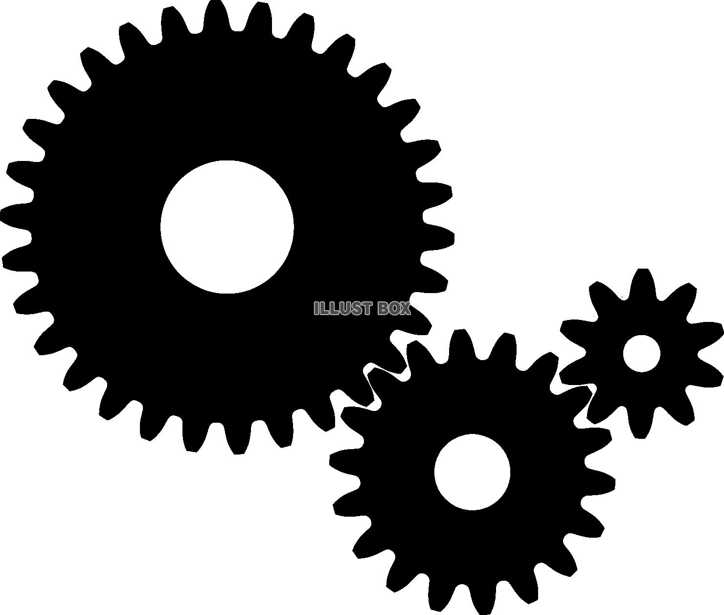 君合わせた歯車ピクトグラム　産業・工業のイメージ