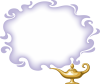 アラジンの魔法のランプと煙のフレーム