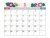 6月カレンダー　朝顔　2023年　令和5年　A4横