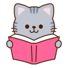 本を読むサバトラ猫