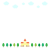 幼稚園フレーム02　園舎と雲と木