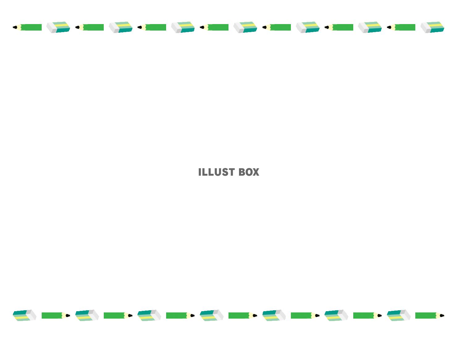 鉛筆消しゴムのフレーム02　長方形