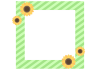 夏の向日葵のフレーム背景　正方形