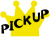 Pick upのロゴマークシンプルデザイン文字イラストpng透過