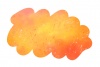 水彩タッチのラフフレーム/オレンジ