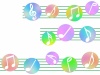 音符と五線譜の音楽画像シンプル背景素材イラスト
