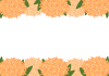秋のキンモクセイのフレーム背景