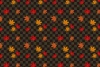 秋色市松模様と紅葉のパターン背景4