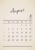 2024年★8月★アンティークカレンダー（A4）タテ