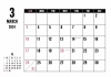 2024年3月 シンプルカレンダー（A4 ）ヨコ