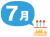 7月生まれ　お祝い　ケーキ