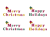 クリスマスのかわいい文字のセット