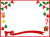 クリスマスフラッグリボンフレーム　透過png