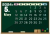 2024年の黒板カレンダー-5月