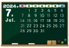2024年の黒板カレンダー-7月