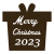 Merry Christmas 2023の文字つきプレゼントボックスのフレーム