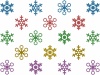 カラフルな雪の結晶の壁紙シンプル背景イラスト