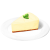 レアチーズケーキ ミント乗せ お皿付き