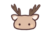 かわいい鹿の顔