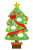 楽しいオーナメントのクリスマスツリー　透過png