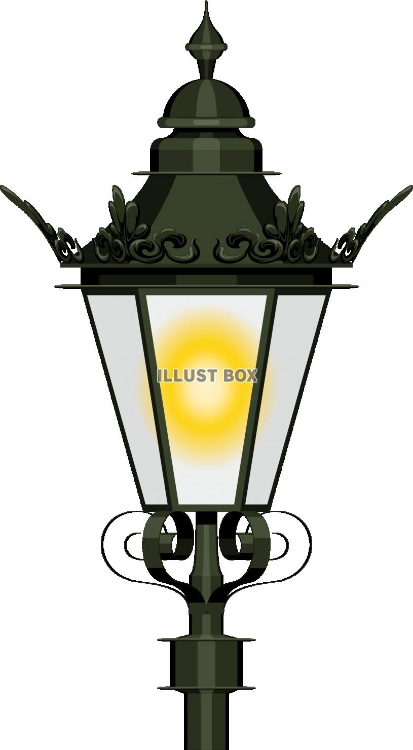 レトロで西洋風な街灯のガス燈