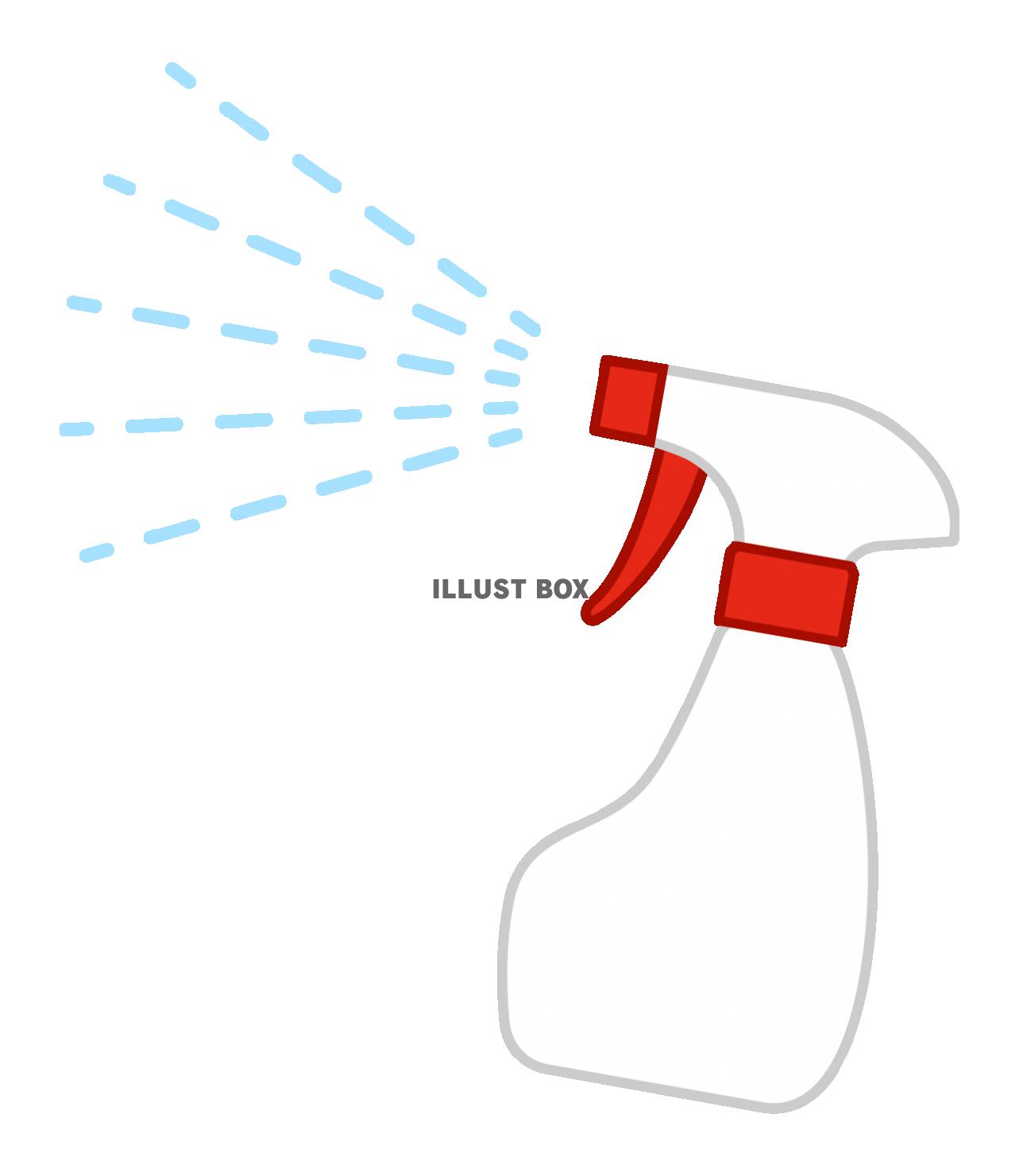 スプレーボトル噴射のイラスト