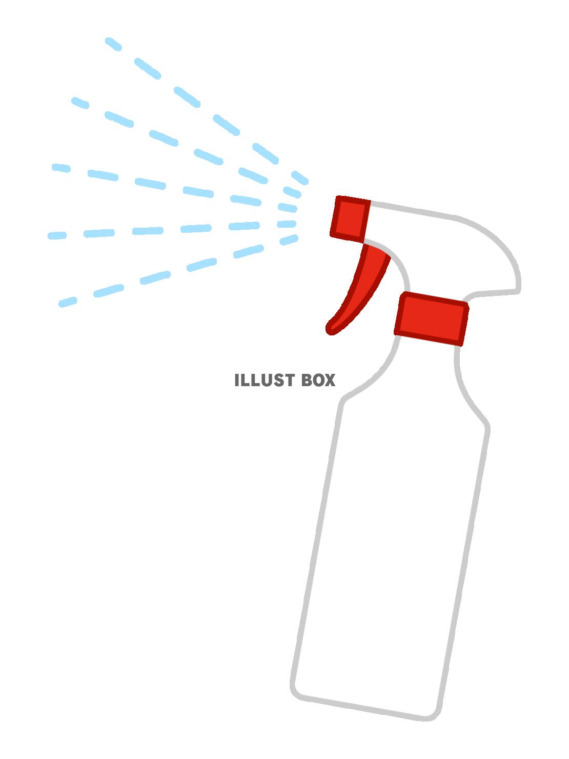 スプレーボトル噴射のイラスト