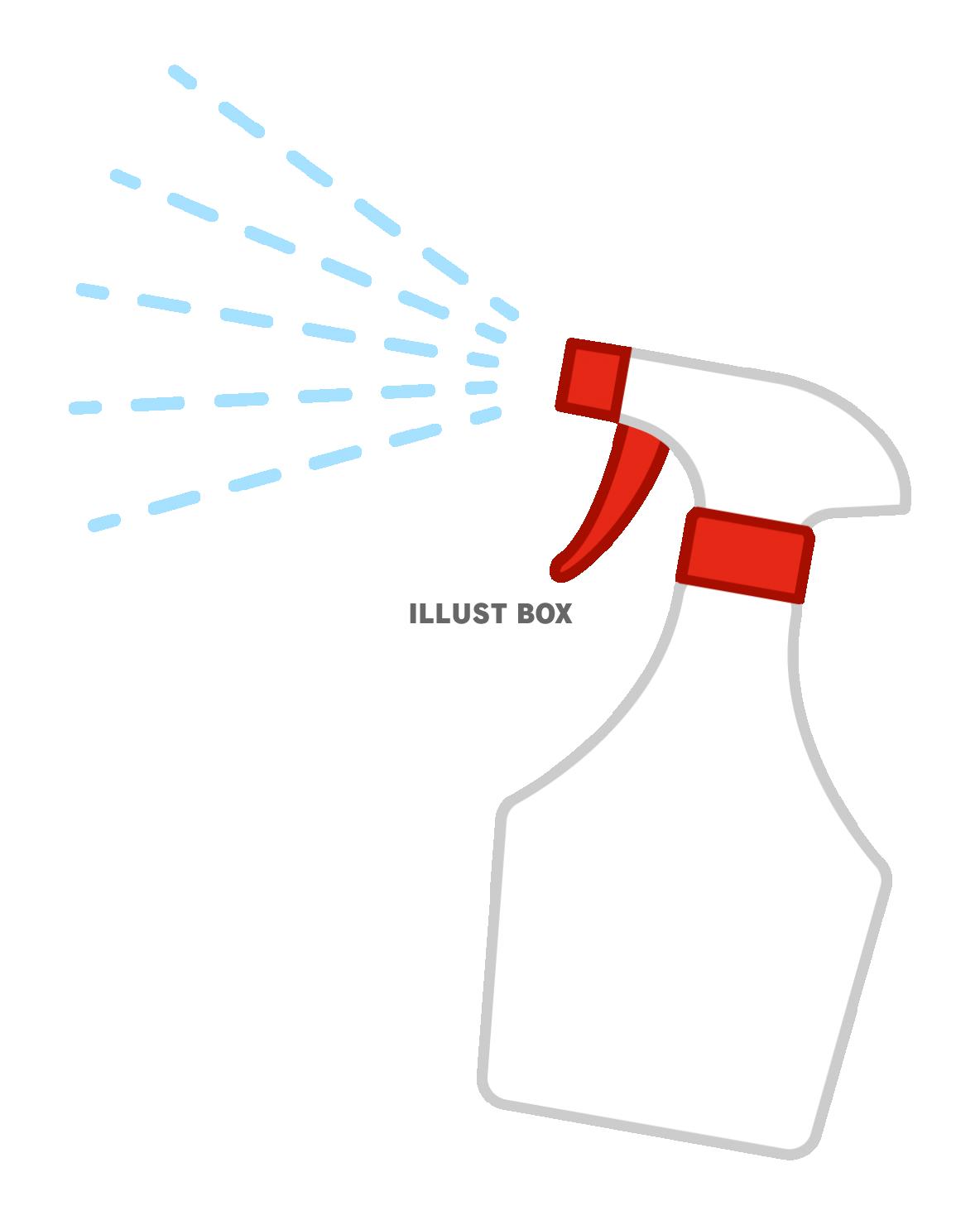 スプレーボトル噴射のイラスト