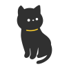 シンプルな黒ネコ01