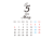 2024年５月のおしゃれなカレンダー