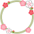 梅の花模様のフレームシンプル和柄飾り枠イラストpng透過