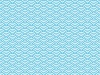 和柄の背景パターン（青海波）水色