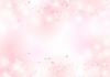 上下に桜の花びら舞うピンクのキラキラ背景ヨコ