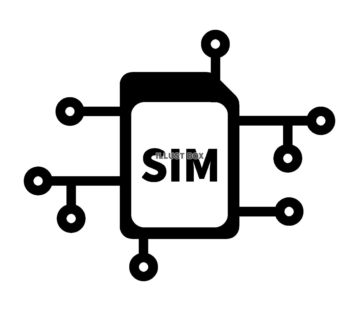 simカードと回路のアイコン